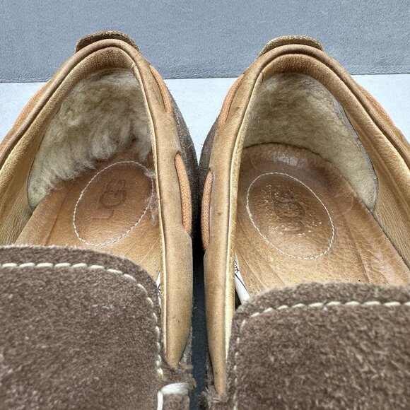 UGG Via Ponte Mens Size 9.5 Loafers Brown Suede‎ Slip-On Comfort Lined Slippers main image 8